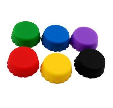 China Silicone Rubber Wine Stoppers,OEM customized logo printing beer silicone bottle cap can be reused for sale