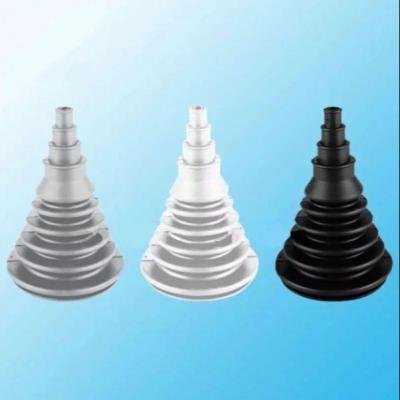 China Tapered Molded Custom 70 Shore A Silicone Rubber Bellows for sale