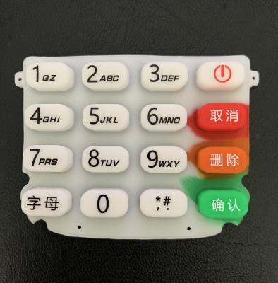 China Screen Printing Rubber Keypads For Handheld POS Terminal for sale
