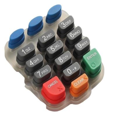 China SGS PU Coating Rubber Keyboard Keys 60 Shore A for sale
