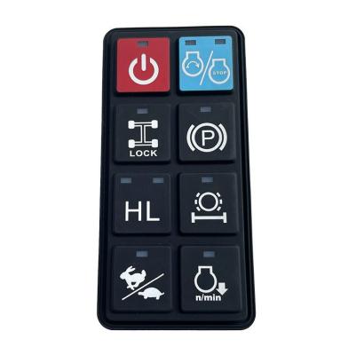 China 80 Shore A Laser Carving Waterproof Silicone Remote Control Buttons for sale