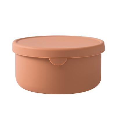 China Reusable Food Storage Container Silicone Lunch Box With Large Cover for sale