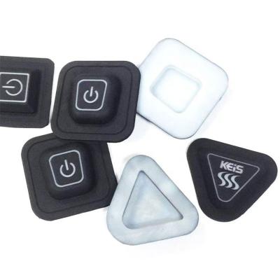 China Laser Carving Silicone Keypad Button Backlit Rubber Electronic Button for sale