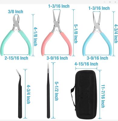 China Professional Jewelry Plier Sets For Sale Carbon Steel 6 In 1 Mini DIY Hand Made for sale