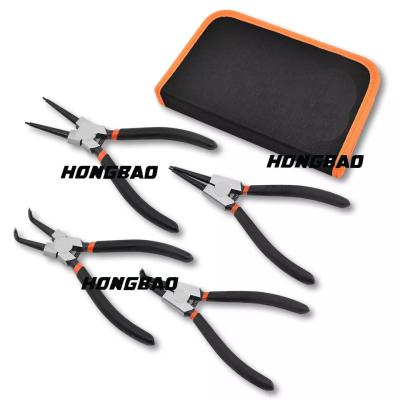 China Internal And External Snap Ring Pliers Circlip Pliers Retaining 7 Inch  4PCS 5pc for sale