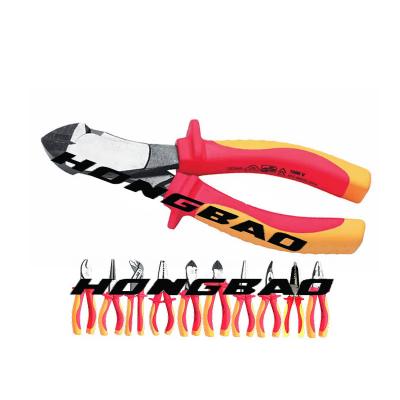 China Side Cutter VDE Insulated Tools Diagonal Cutting Pliers 200mm 9 8 7 In 1000V Heavy Duty for sale
