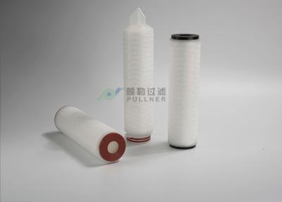 China OD 69mm Polypropylene Pleated Filter Cartridge Micron 0.22um Nominal Rating en venta