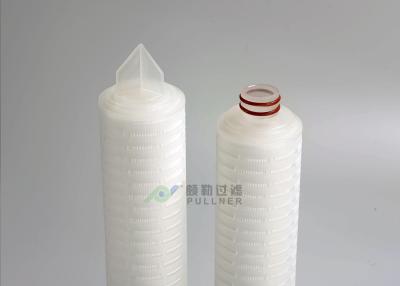 China Hydrophilic PP Pleated Cartridge Filter PVDF For Terminal Filtering OD 69mm for sale