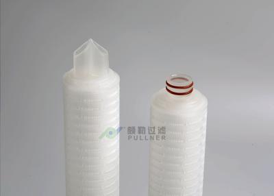China Pleated PES Membrane 10 Inch Water Filter Cartridges With 0.2 Micron High Efficiency for sale