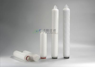 China Farmaceutische Geplooide Filterpatroon 2,7“ Diameter plooide Filterpatroon pp Materiële 5micron Te koop