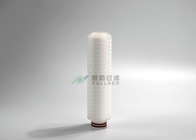 China 0.1um 0.22um 0.45um PVDF Membrane Filters , PVDF Pleated Filter Cartridge 10 Inch for sale