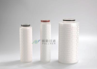 China Partikelabbau PES Mikro falteten gefaltete Filter, Präzision Wasser-Filter 0.45um zu verkaufen