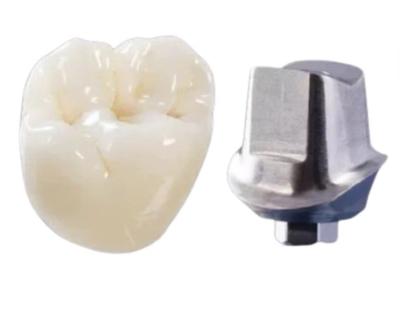 Китай Устойчивый к чипам цементный зубной имплантат Корона Титановые зубы Циркониевые короны продается