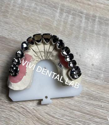 China SLM Technique Dental Lab Crowns Deformation Resistance Full Metal Crowns for sale