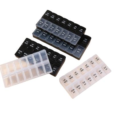 China  New 14 Cases Large Pill Box Plastic Pill Box 7 Day Pill Organizer Week pill case for sale