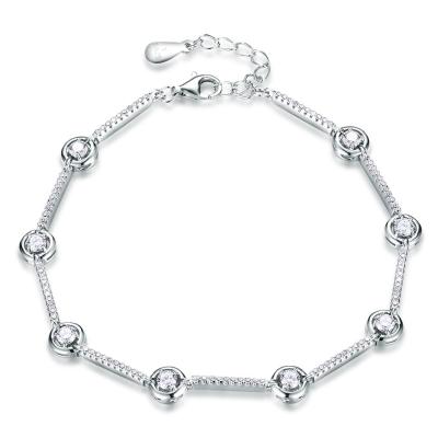 Chine bracelet réglable de bracelet de 8.07in 5.4g Sterling Silver Jewelry Bracelets S925 5A à vendre