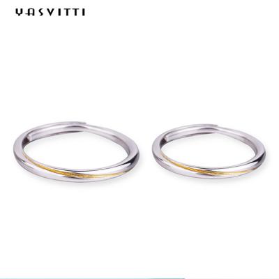 China SGS de la alianza de boda S925 Sterling Silver Couple Rings de los 0.21cm 0.07oz Mobius en venta