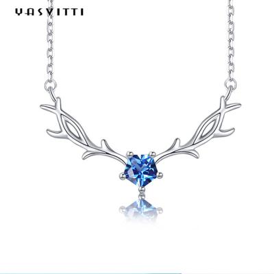 Китай SGS ожерелья ультрамодного Hypoallergenic ожерелья Antler оленей 2.8g 45cm привесного реальный серебряный продается
