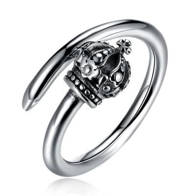 China anillos formados corona de Ring Hypoallergenic Cluster Real Silver del compromiso de 1.39g 17.3m m en venta