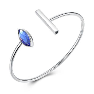 Chine Diamond Sterling Silver Jewelry Bracelets bleu à vendre