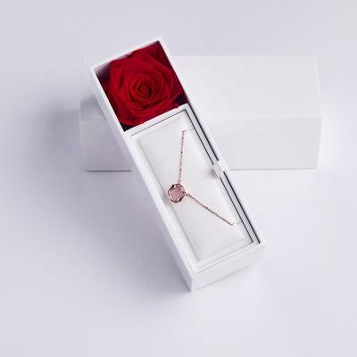 Cina piccolo cotone del ODM Logo Lids Gift Box With del contenitore di gioielli dell'orecchino 37g di 16x8x16cm in vendita