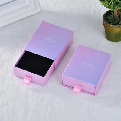 Китай шкатулка для драгоценностей цвета 0.08lb 9x9x3.5cm повторно использовала розовую упаковку украшений бумаги коробки продается