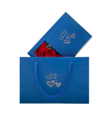 Chine couleur bleue de 0.3kg six Rose Flowers Jewelry Gift Box 550*520*480mm à vendre
