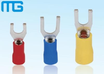 China FSV Vinyl - Insulated Flanged Spade Insulated Wire Terminals Connectors With PVC Sleeve for sale
