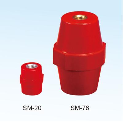China SM / TSM Type Bus Support Insulators , Zn Plated Red Bus Bar Insulators for sale