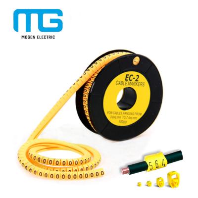 China EC-1 Pvc Cable Marker Tube / Plastic Cable Labels / EC Type Cable Marker Cable Accessories for sale