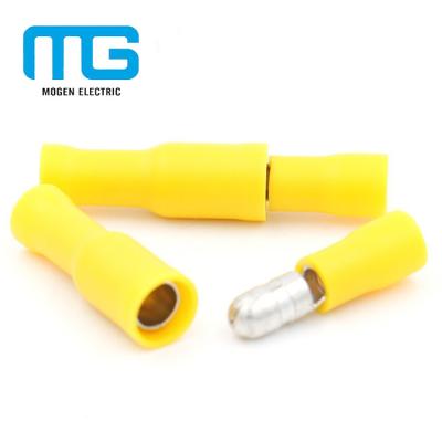 China Conector amarillo de la bala de los terminales de alambre del empalme de los conectores de la encrespadura del alambre del color en venta