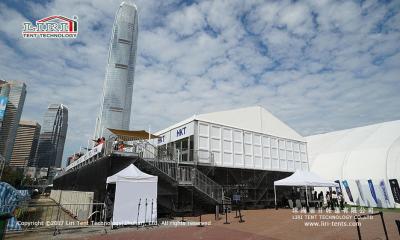 China glass mobile catering tent with luxury accessories in South Africa for sale