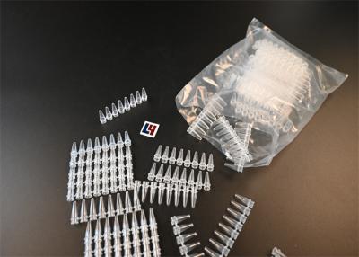 China Laboratório de precisão de 8 tiras de PCR Tubo de plástico de 0,2 ml de parede fina à venda