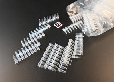 China Tamper Proof PCR Tube Centrifuge Plastic with Attached Caps for sale