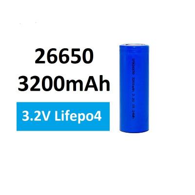 China 26650 Lithium Ion Battery Cell 3.2V 3200mAh  Lifepo4 for sale