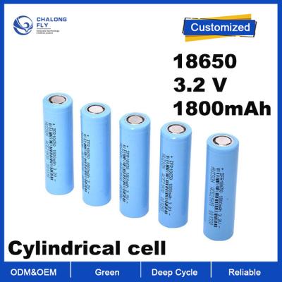 China OEM ODM LiFePO4 Lithium Battery Cylindrical 18650 cell 3.2V 3.7V 1800mAh Customizable lithium battery packs for sale
