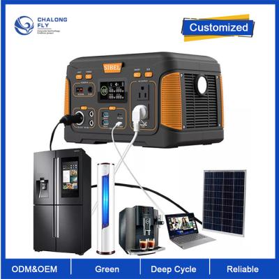 China OEM ODM LiFePO4 lithium battery Portable Solar Power Station USB Type C DC AC OUTPUT lithium battery packs for sale