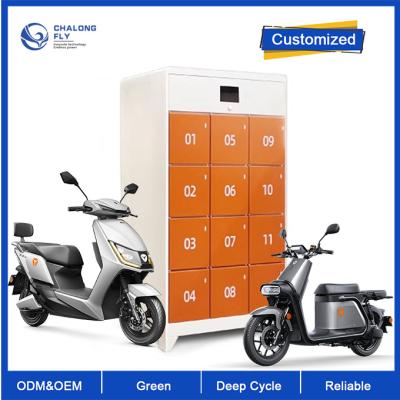 Chine Batterie de scooter d'Ebike de lithium d'ODM LiFePO4 d'OEM permutant la batterie adaptée aux besoins du client de remplissage rapide de Cabinet de station à vendre