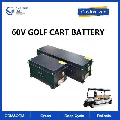 China OEM 48V 60V 80Ah 100Ah Custom Golf Cart NCM LiFePO4 Bateria de lítio com estabilidade BMS CAN IP65 à venda