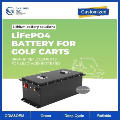 China CLF OEM ODM Golf Cart Forklift Motorcycle Lifepo4 Lithium Battery 36V 48V 72V  BMS CAN RS485 6000cycles Lead Acid for sale