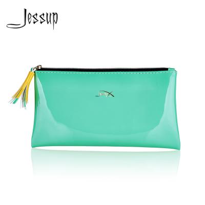 China Jessup Makeup Brush Storage Premium PU Leather Waterproof  Cosmetic Bag Closure Lightweight CB011 for sale
