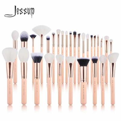 China Glossy Aluminum Ferrule Jessup Makeup Brushes 30 Piece Brush Set for sale