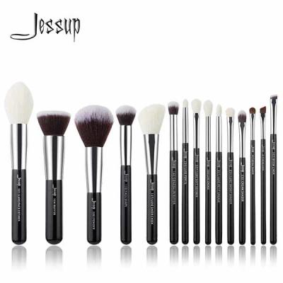 Китай Черные Jessup полноразмерные и серебряные щетки макияжа для школы красоты продается