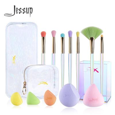 China O grupo de escovas da composição de Jessup, compõe a esponja, caixa de armazenamento, jogos de ferramentas cosméticos com saco do plutônio à venda