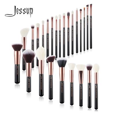 China Jessup 25pcs Black/Rose gold Pro Makeup Brushes Set Oem Makeup Manufacturer Makeup Accessories Wholesale T155 for sale