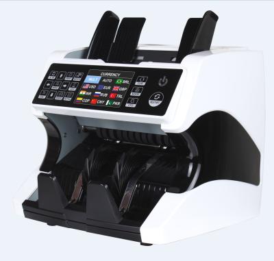 China Dual CIS Sensor Multi Currency Banknote Counter Mix Vacuum Counting Machine for ILS/IRAQ/SAR/KWD/JOD/BHD/QAR/OMR/SYP/IRR for sale