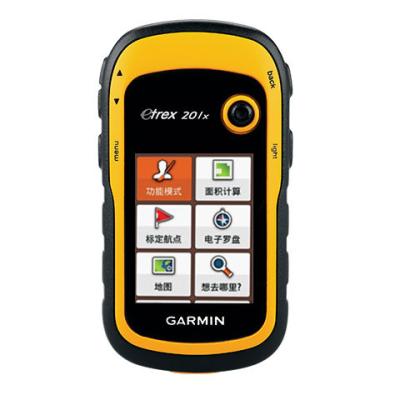 China Garmin Brand Etrex201X Measuring Handheld GPS Device Black / Yellow Color for sale
