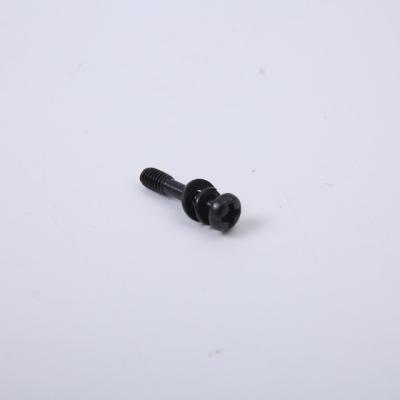 China Black Zinc Plated Screws Round Head With Washer Triple Set , Cross Slotted Pan Head Screw for sale