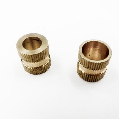 China OEM Knurled Brass Threaded Inserts , Precision Threaded Nut Insert for sale