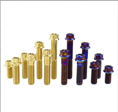 China M6 Torx Titanium Alloy Bolts  In Fancy Flange For Motorcycle Modification for sale